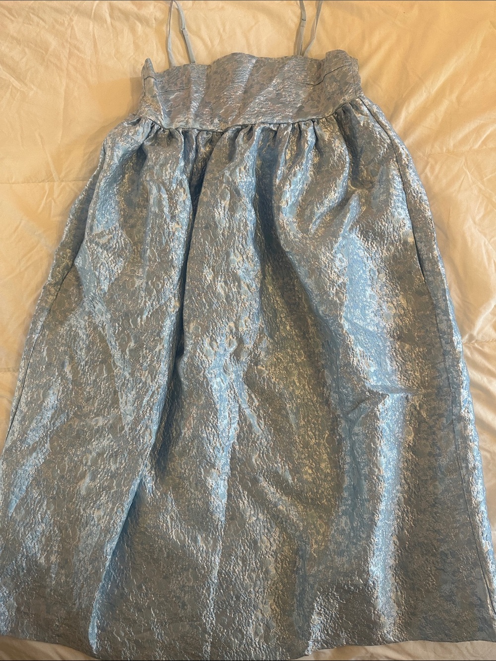 Anthropologie Mare Square-Neck Babydoll Midi Dress